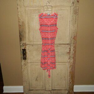 Vineyard Vines Silk blend Sleeve Geometric Dress Size 0 (M-26)